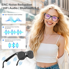 EarlySincere AI Smart Glasses with ENC noise reduction for clear calls