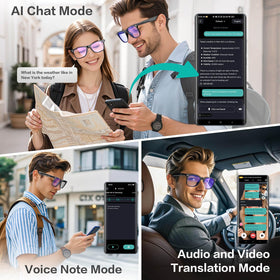 EarlySincere AI Smart Glasses in translation mode enabling real-time multilingual conversation