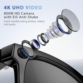 EarlySincere AI voice control glasses with dual mics for hands free calls and photos