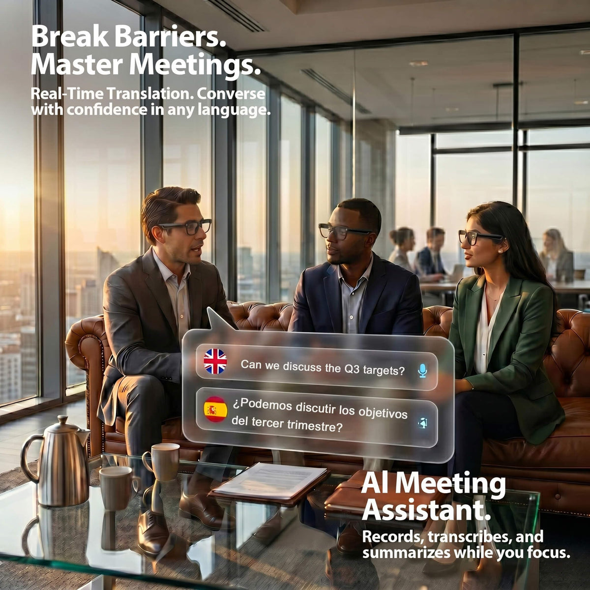 AI vision assistant on EarlySincere glasses offers contextual insights and explanations.