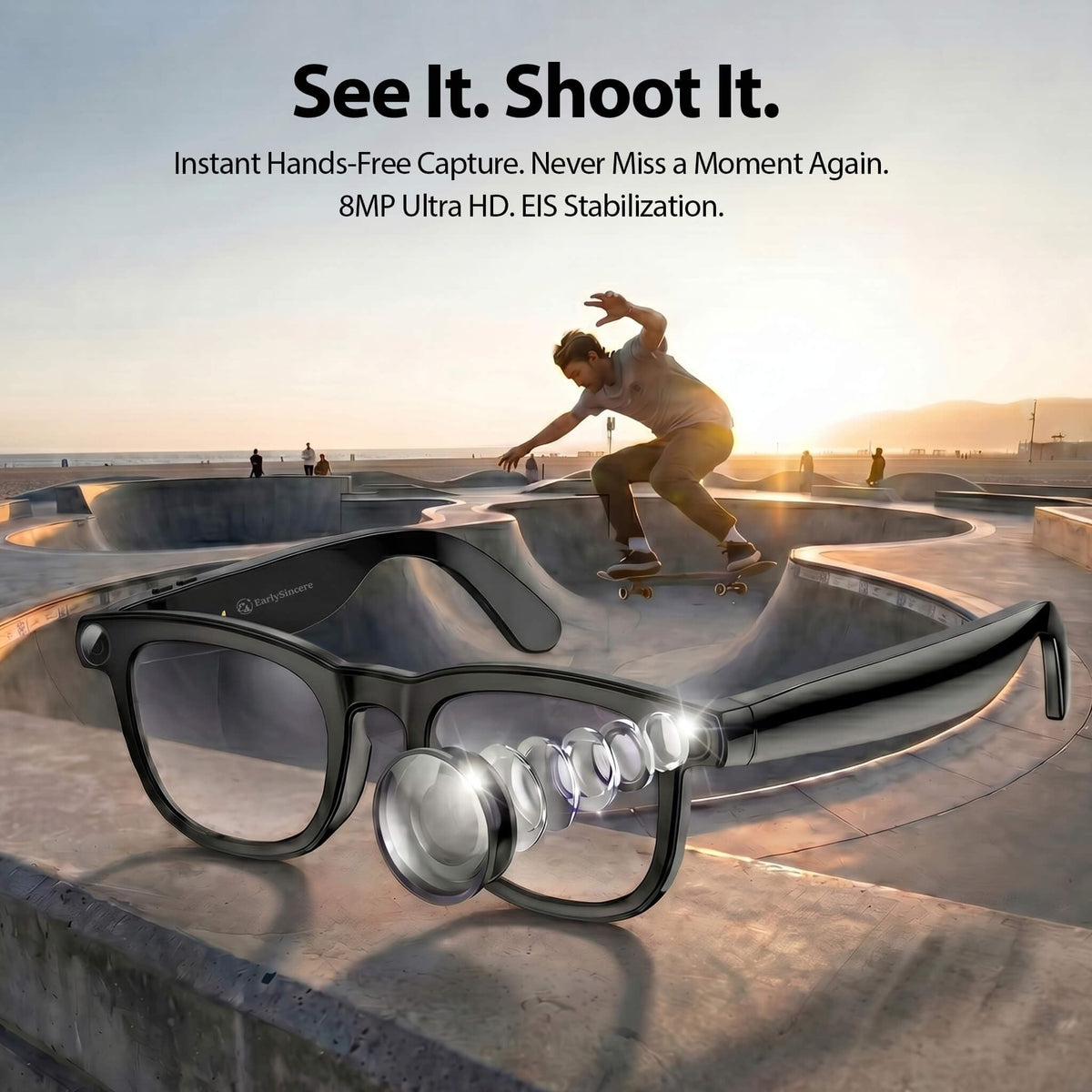 Real-time translator on EarlySincere glasses supports language clarity during travel.