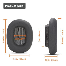 Earrock assembled on AirPods Max side profile improving seal and isolation