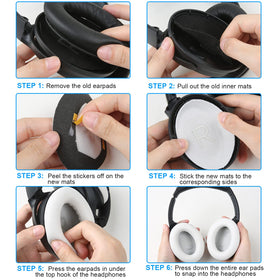 Earrock replacement pads packaging for Bose headphones in white