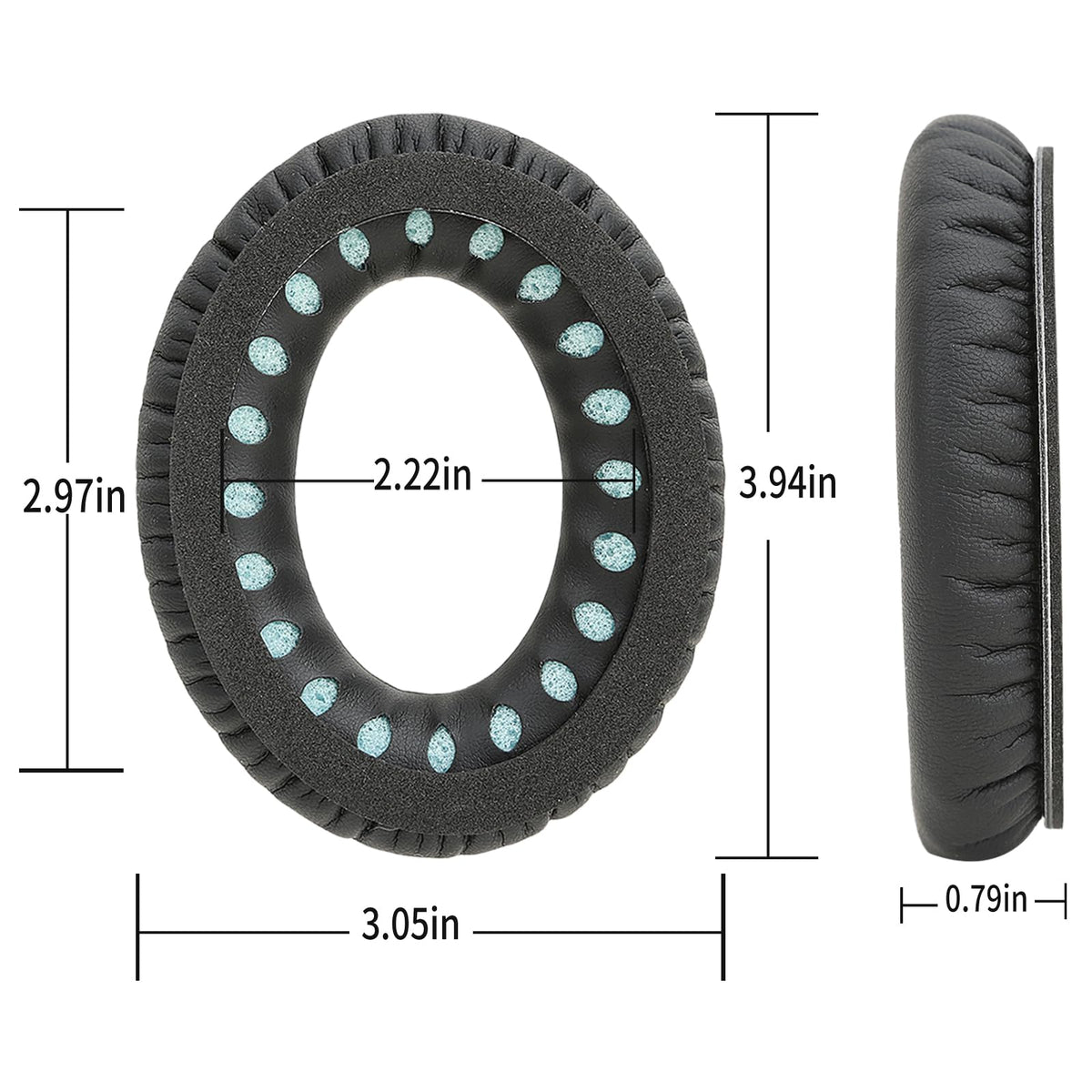 Earrock Bose QC45 earpads with memory foam for improved isolation and comfort