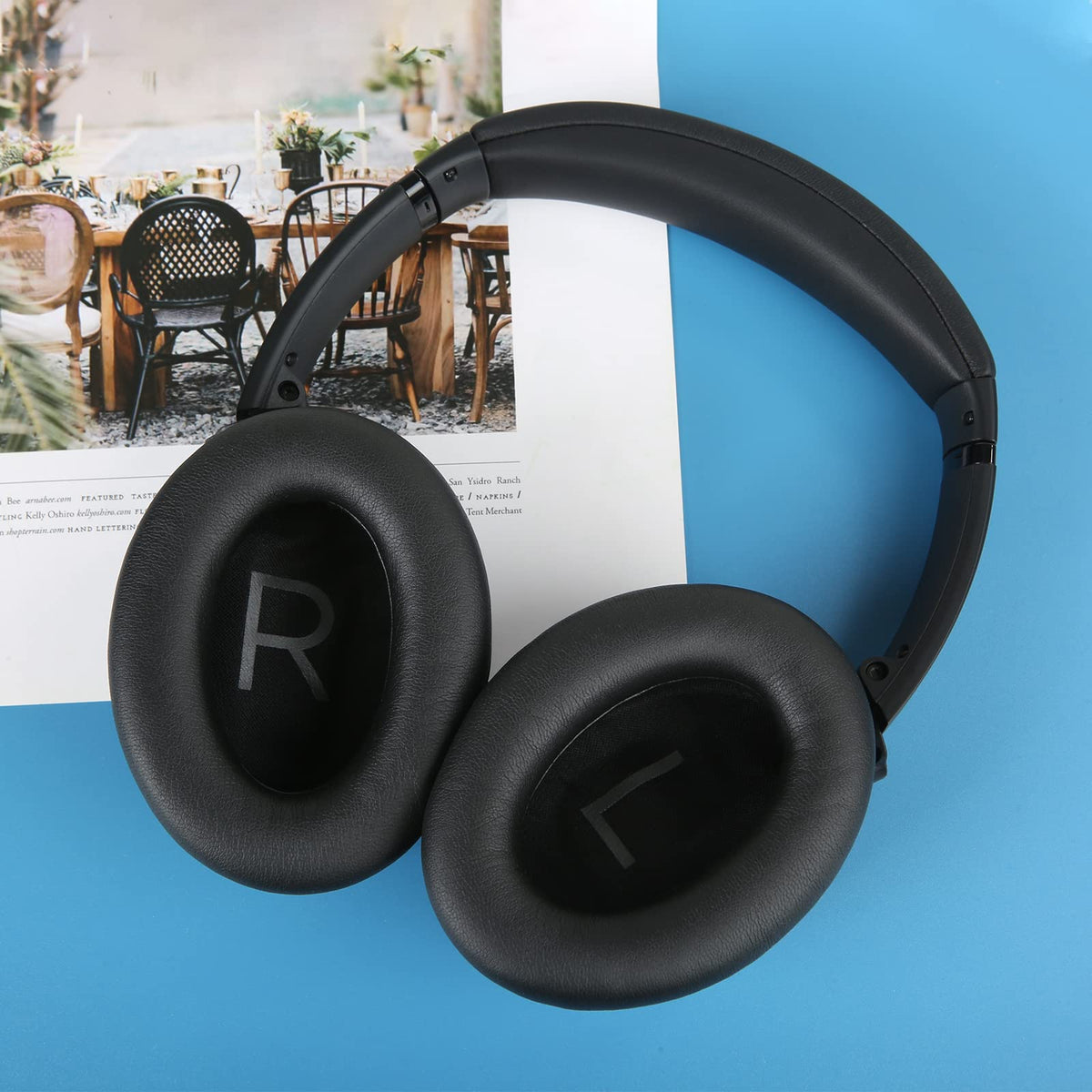 Earrock Bose QC45 earpads close-up showing premium materials and padding