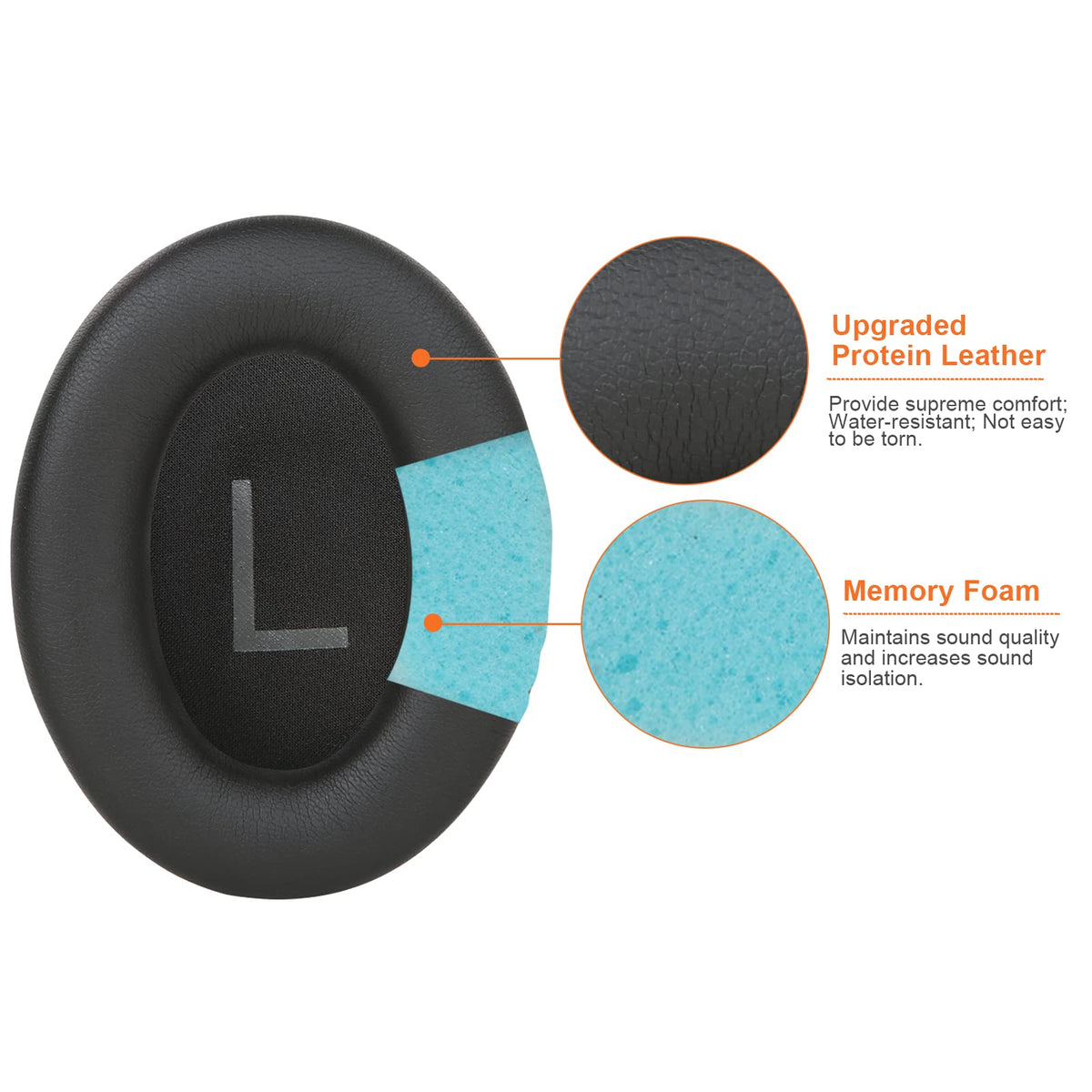 Earrock Bose QC45 earpads installation easy with secure fit