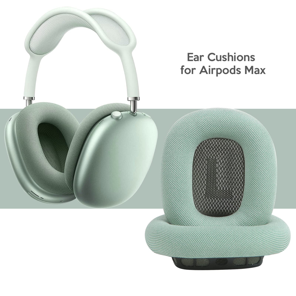 Earrock green AirPods Max cushions improve comfort during long sessions