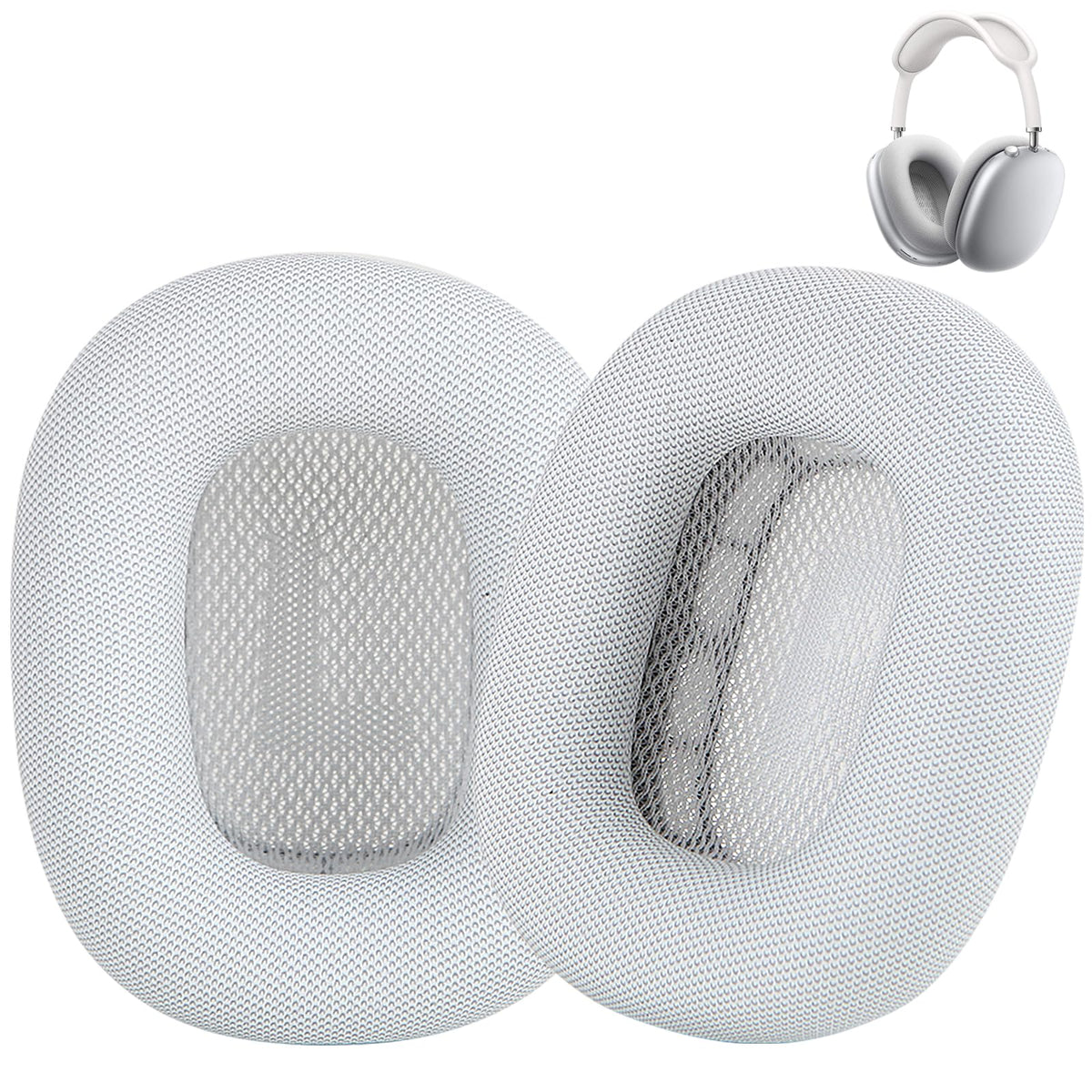 Earrock silvery earpads front view showing restored look and comfort
