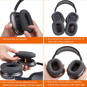 Earrock packaging and contents overview showing included replacement earpads