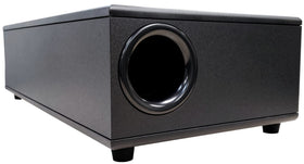 Earthquake CP-8 on side placement enables flexible setup with strong near-listener bass.