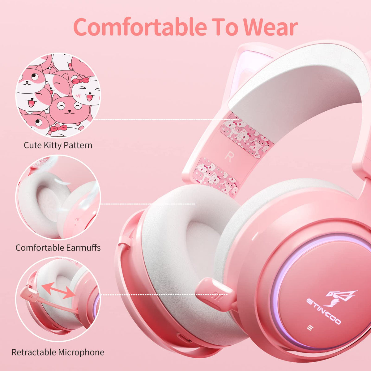 EASARS soft silicone ear cushions for all-day comfort