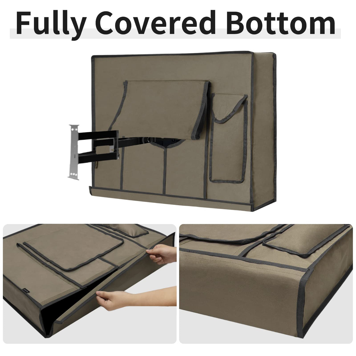 Easy-Going back pocket storing remote and cleaning cloth