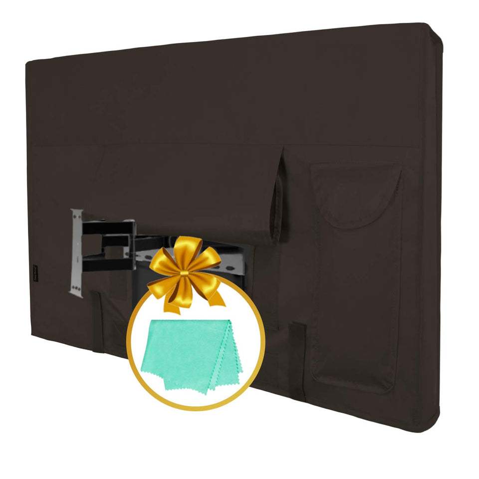 Easy-Going outdoor TV cover front view protecting a 30-32 inch screen from rain.