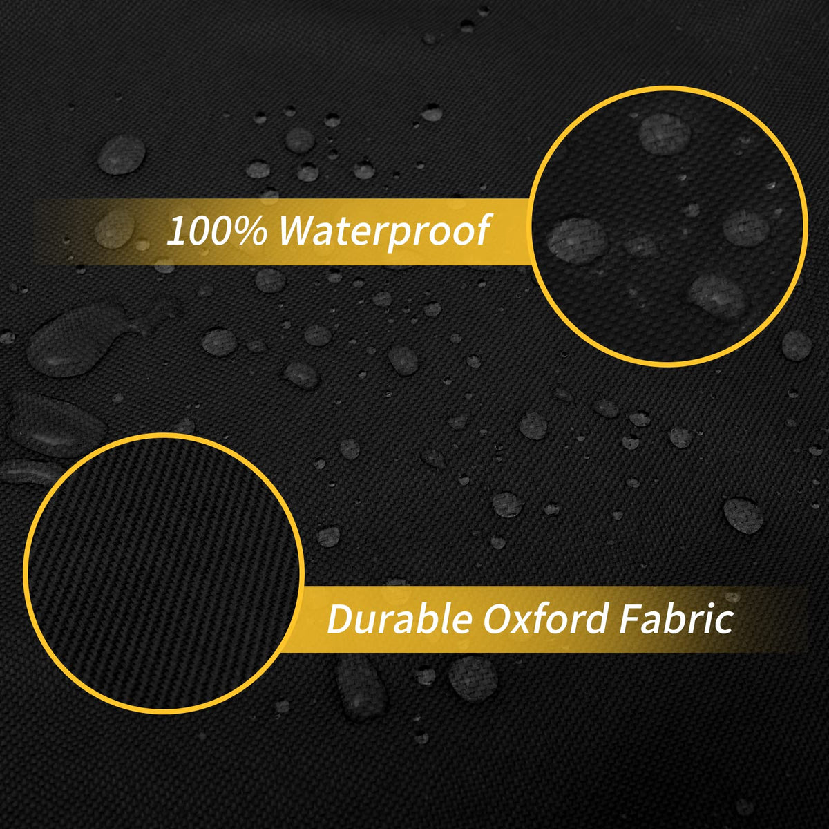 Easy-Going sealed bottom with long velcro preventing rain and dust intrusion benefit