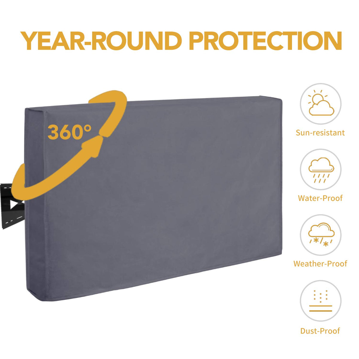 Easy-Going side profile showing velcro closure, secures cover against wind