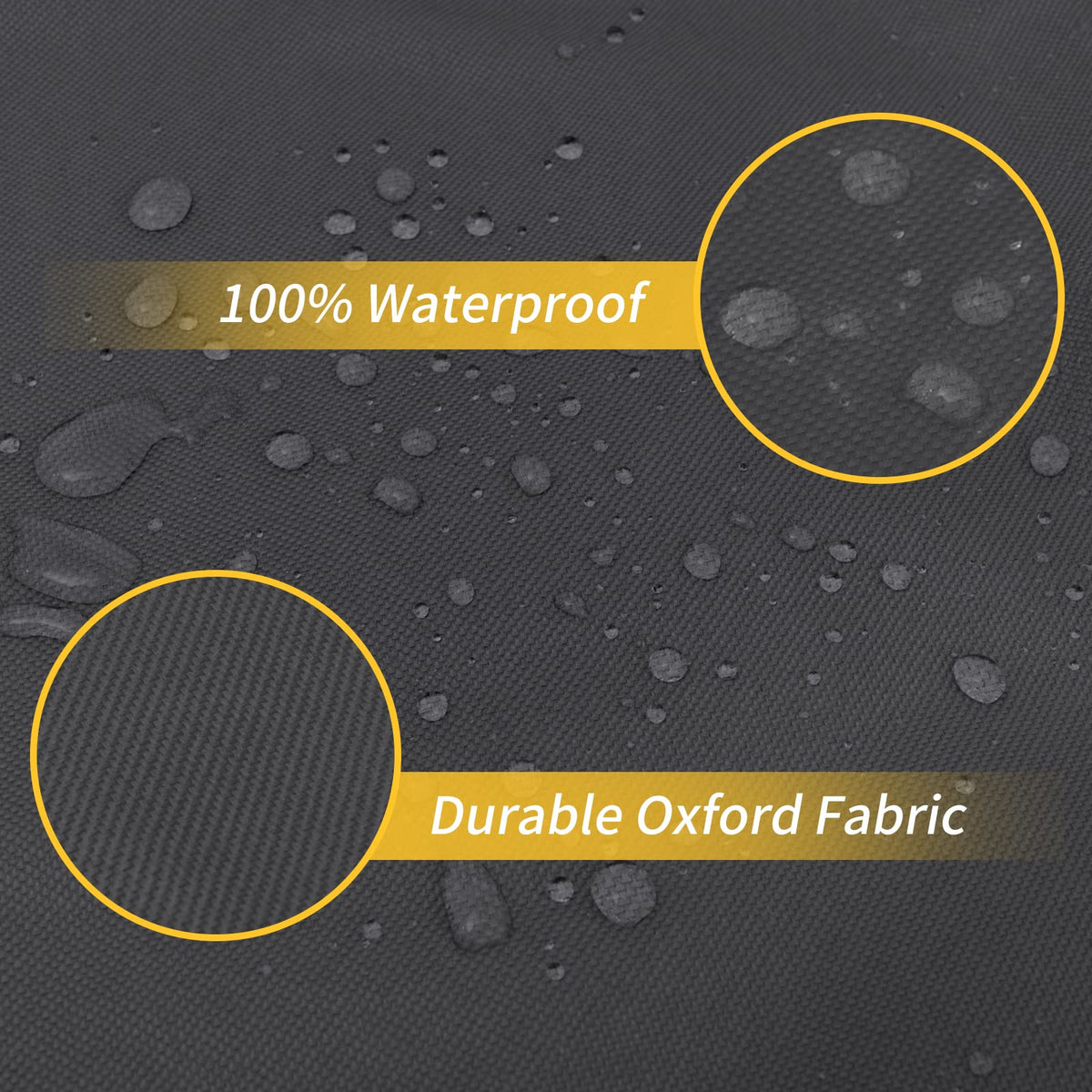 Easy-Going oxford fabric provides durable, weather-ready protection.