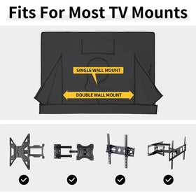 Easy-Going cover on patio TV showing outdoor weather protection and aesthetic blending