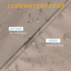 Easy-Going velcro bottom closure securing cover against wind uplift and drafts