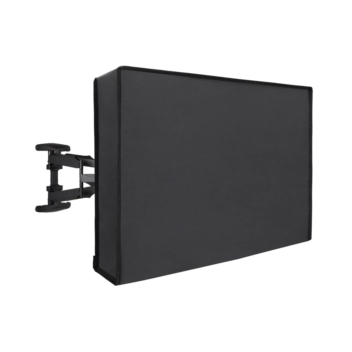Easy-Going waterproof TV cover on a 30-32 inch TV protects outdoor viewing from weather.