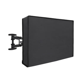 Easy-Going waterproof TV cover on a 30-32 inch TV protects outdoor viewing from weather.