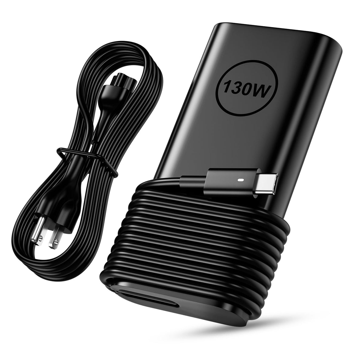Easy Style 130W USB-C Dell charger front view for home and travel.
