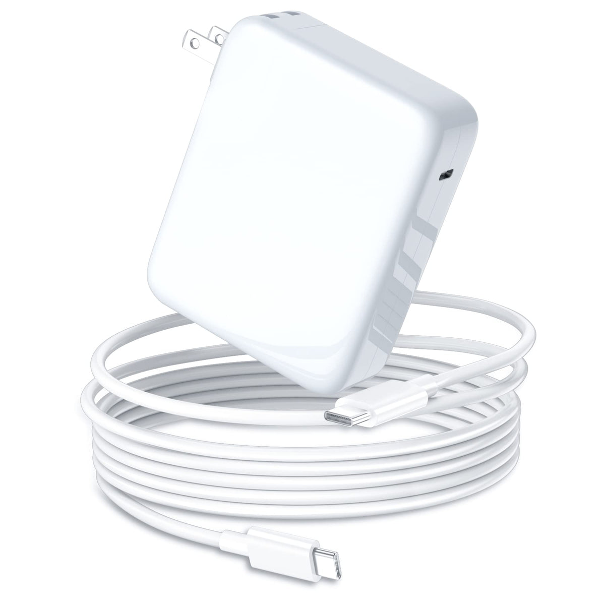 Easy Style 140W adapter front view enables rapid USB-C charging for laptops.