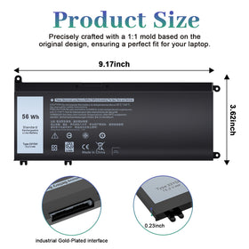Easy Style 56Wh battery for Dell Inspiron 7786 power test demonstrates sustained performance