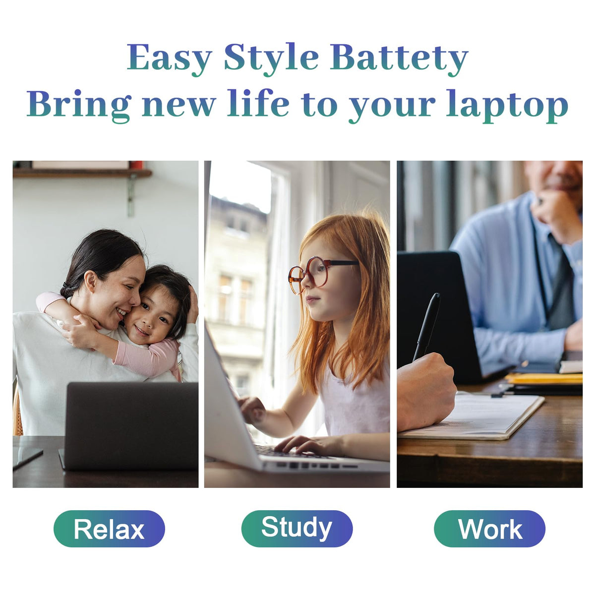Easy Style 56Wh battery for Dell Vostro 7580 durability close-up highlights long-cycle design