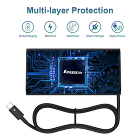 Easy Style 6ft USB-C cable provides flexible charging reach.