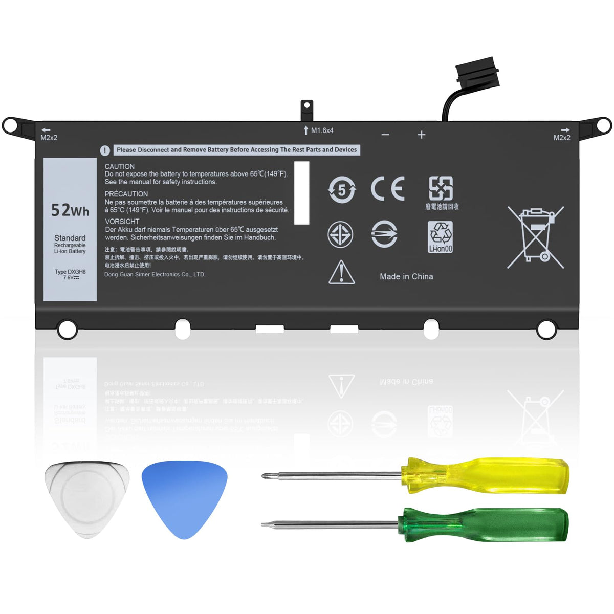 Easy Style DXGH8 front view showing battery shape and fit benefit