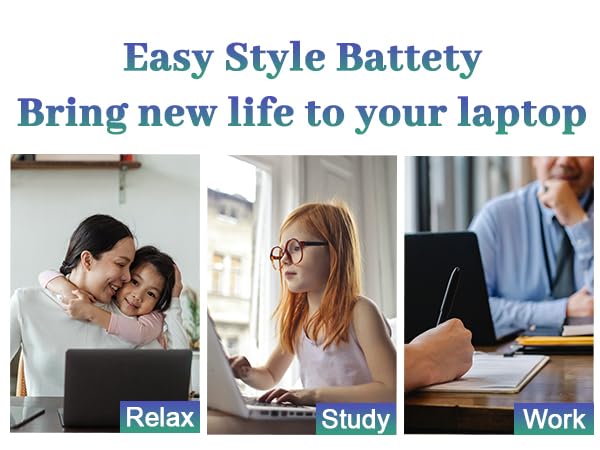 Easy Style WDX0R battery for Dell Inspiron 7460, angled view, compatible replacement for longer sessions.