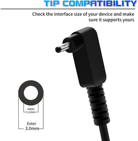 Easy Style 65W charger side connection showing DC plug for stable power delivery.