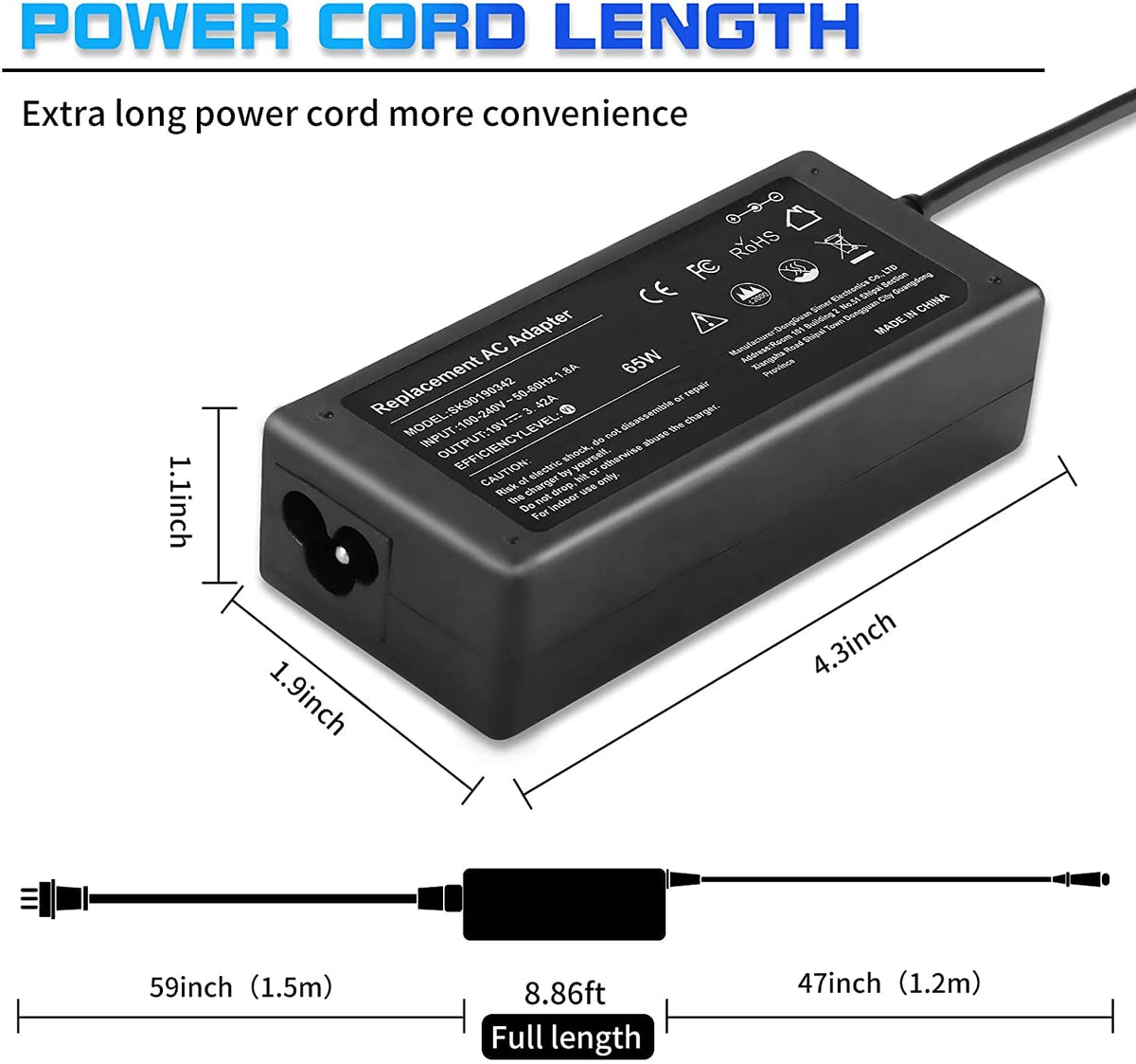 Easy Style travel-friendly cord design enables on-the-go charging.