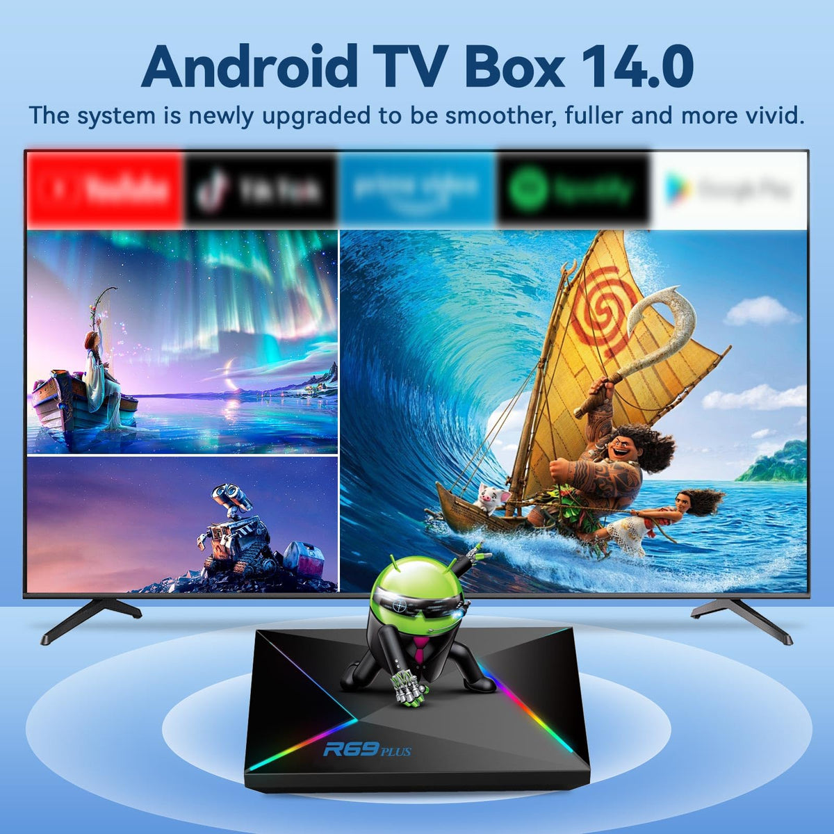 EASYTONE remote beside box showing voice control and easy navigation benefits