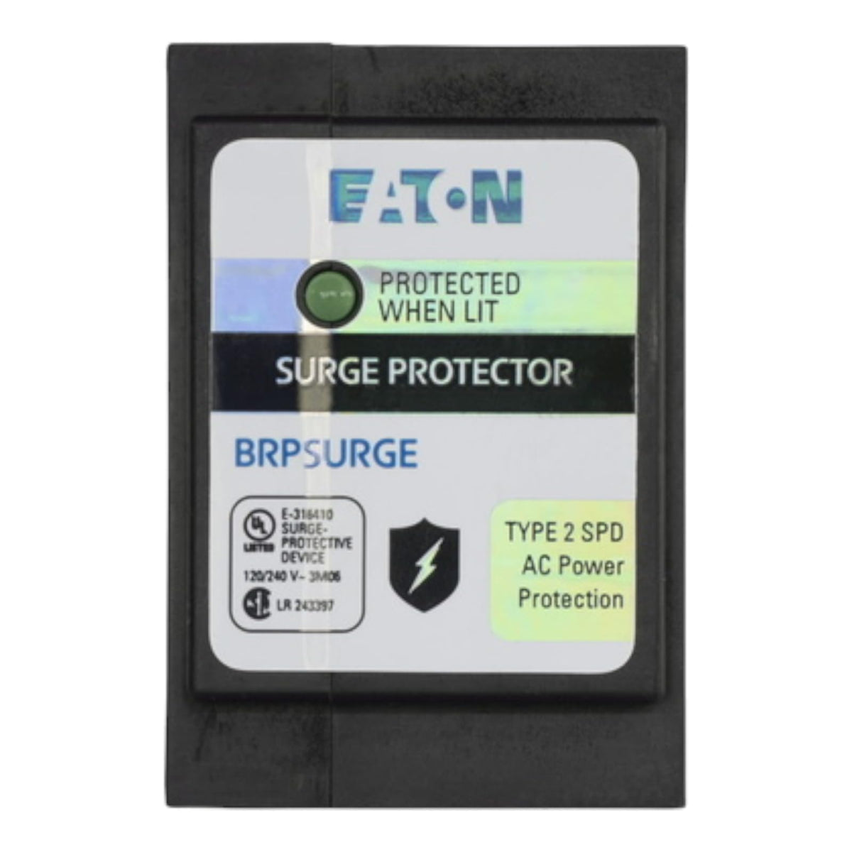 Eaton BRPSURGE LED indicator closeup for easy operational status check