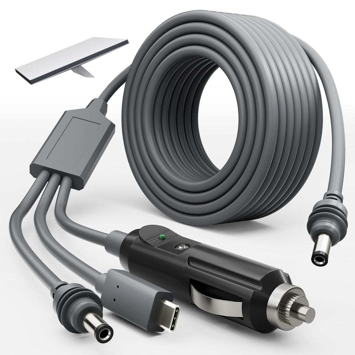 EAZUSE front connector showing triple‑plug versatility and easy setup