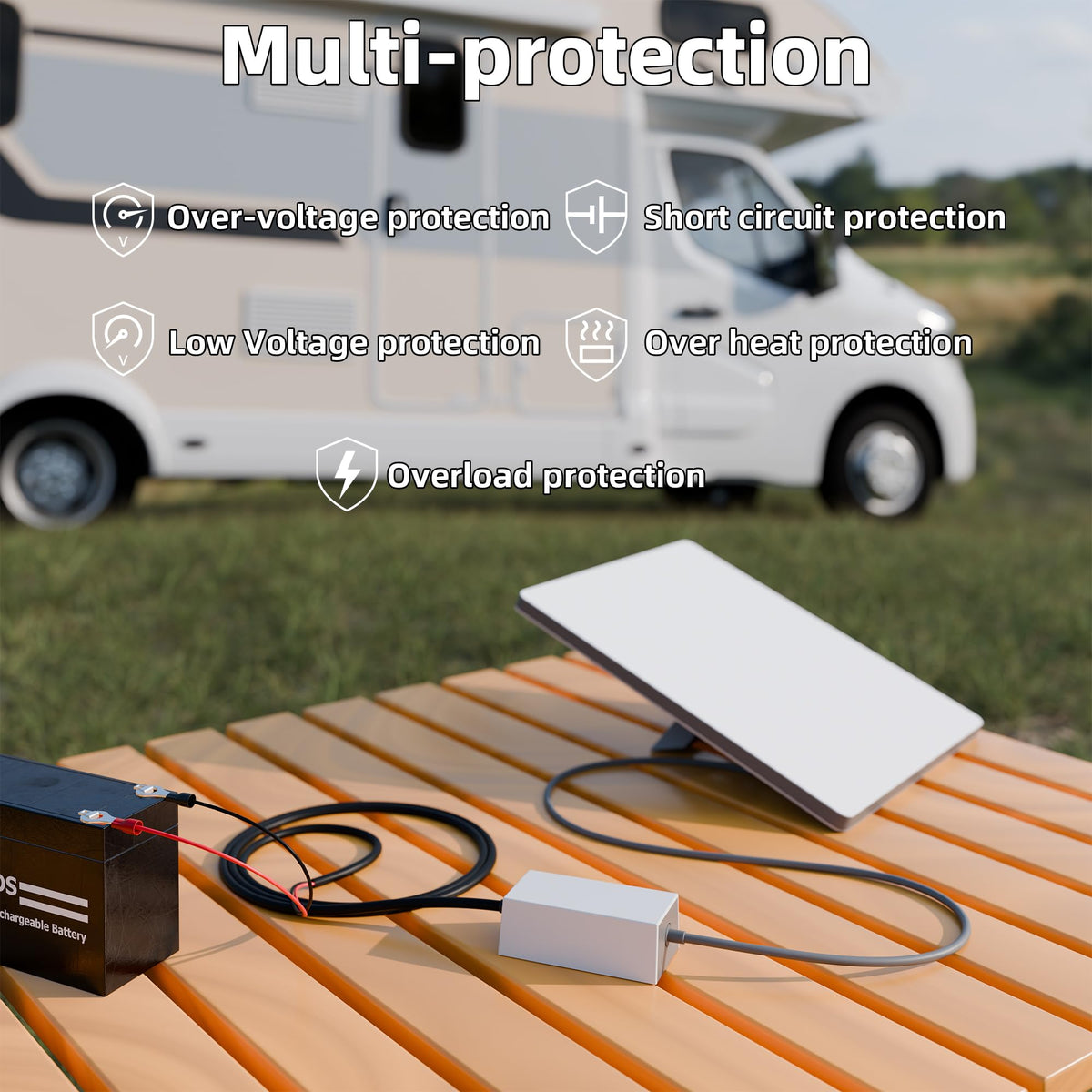 EAZUSE adapter size comparison with hand illustrating compact design and easy installation