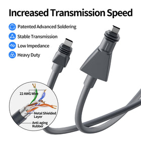 EAZUSE Starlink cable protective cover over terminals, prevents transport damage