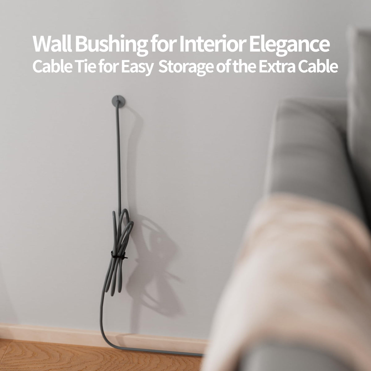 EAZUSE cable ties bundling excess Starlink cable to prevent tangles
