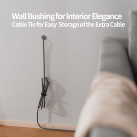 EAZUSE cable ties bundling excess Starlink cable to prevent tangles