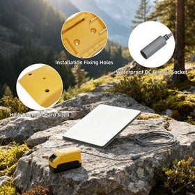 EAZUSE Starlink adapter features waterproof DC socket for outdoor use and extended range.