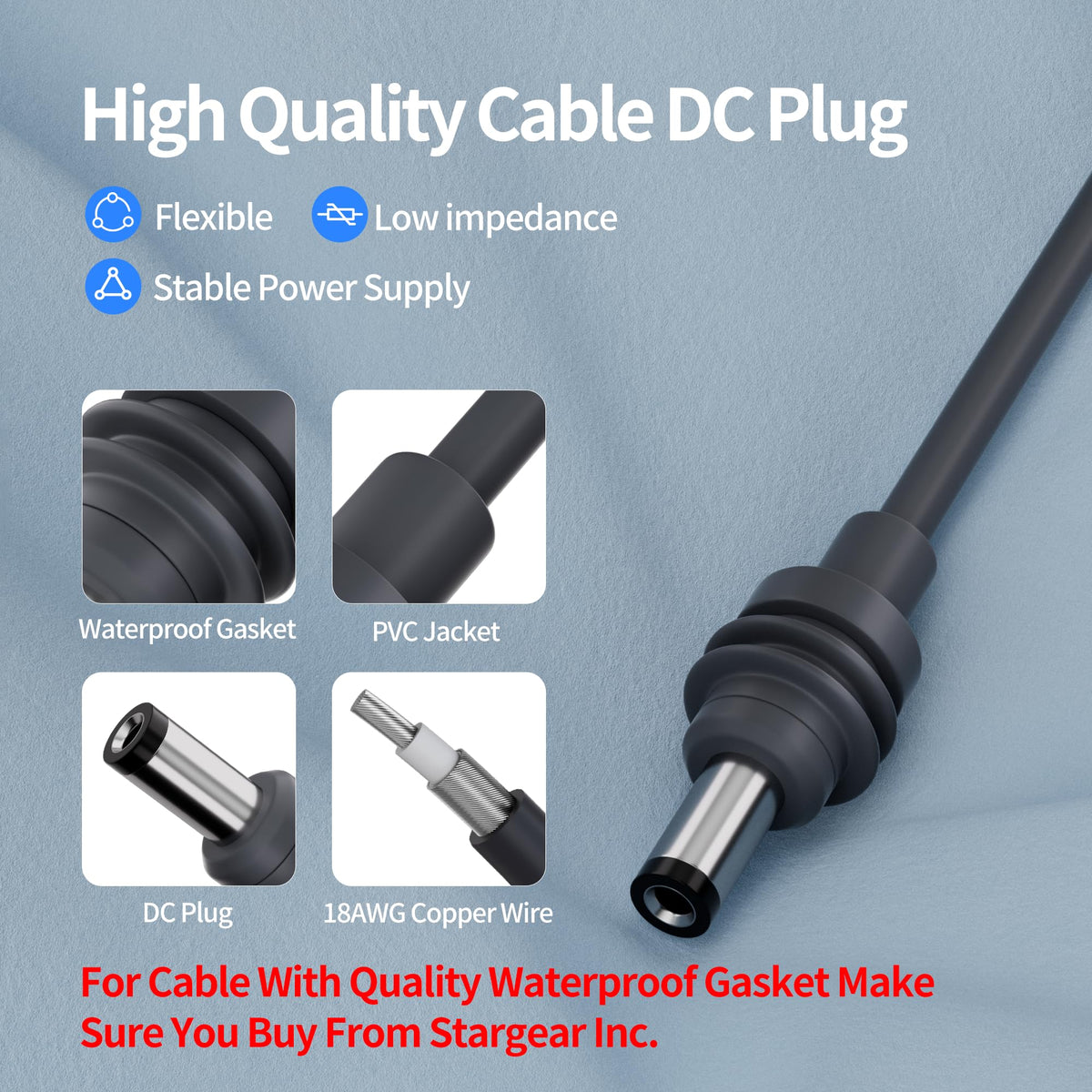EAZUSE 10ft cable laid out to show 3m reach and placement flexibility