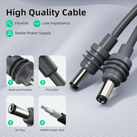 EAZUSE Starlink Mini cable waterproof, ideal for outdoor installations.