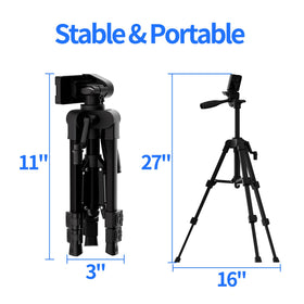 EAZUSE folded tripod mount compact for travel and easy storage in bags