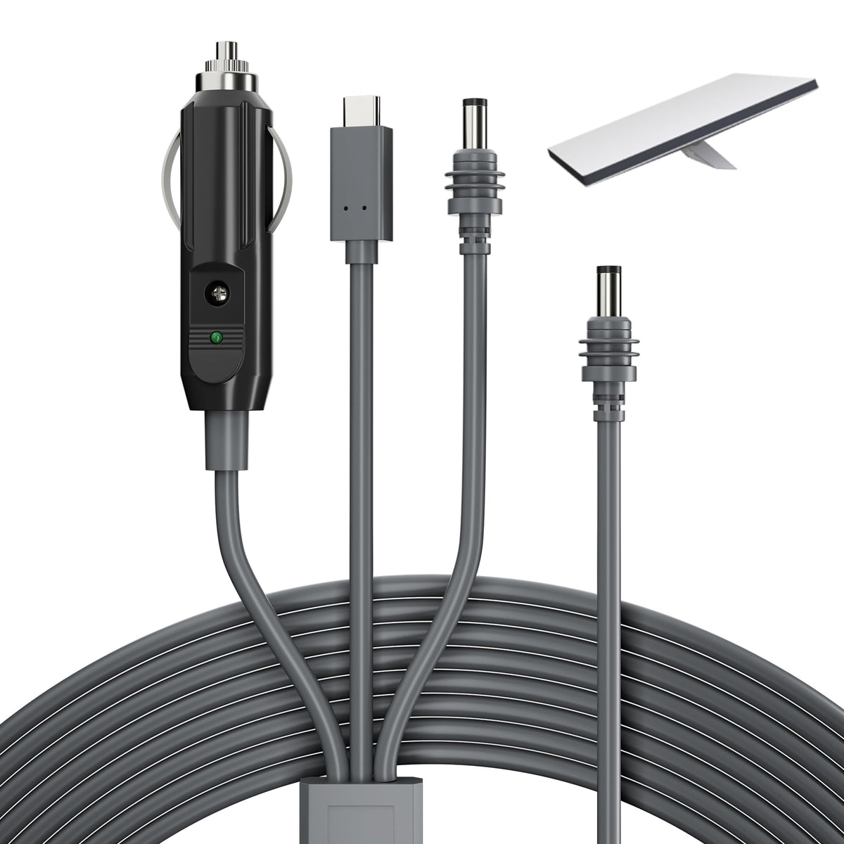 EAZUSE front connector showing DC male plug and quick benefit of correct fit