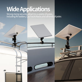EAZUSE mount installed on boat rail showing corrosion-resistant hold