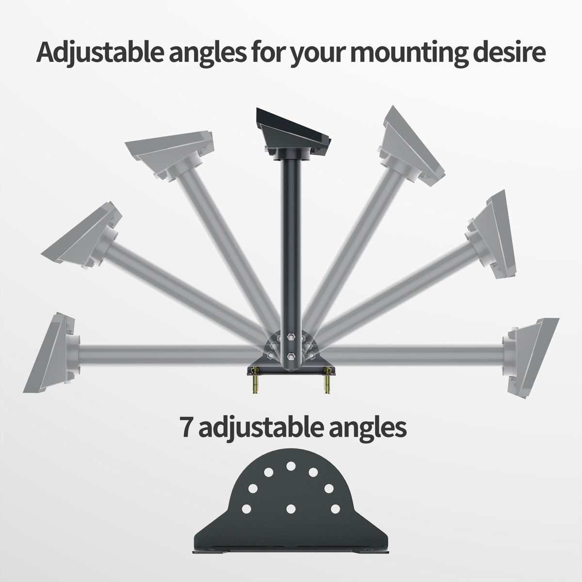 EAZUSE mount pole grip detail demonstrating deep clamp for wind resistance