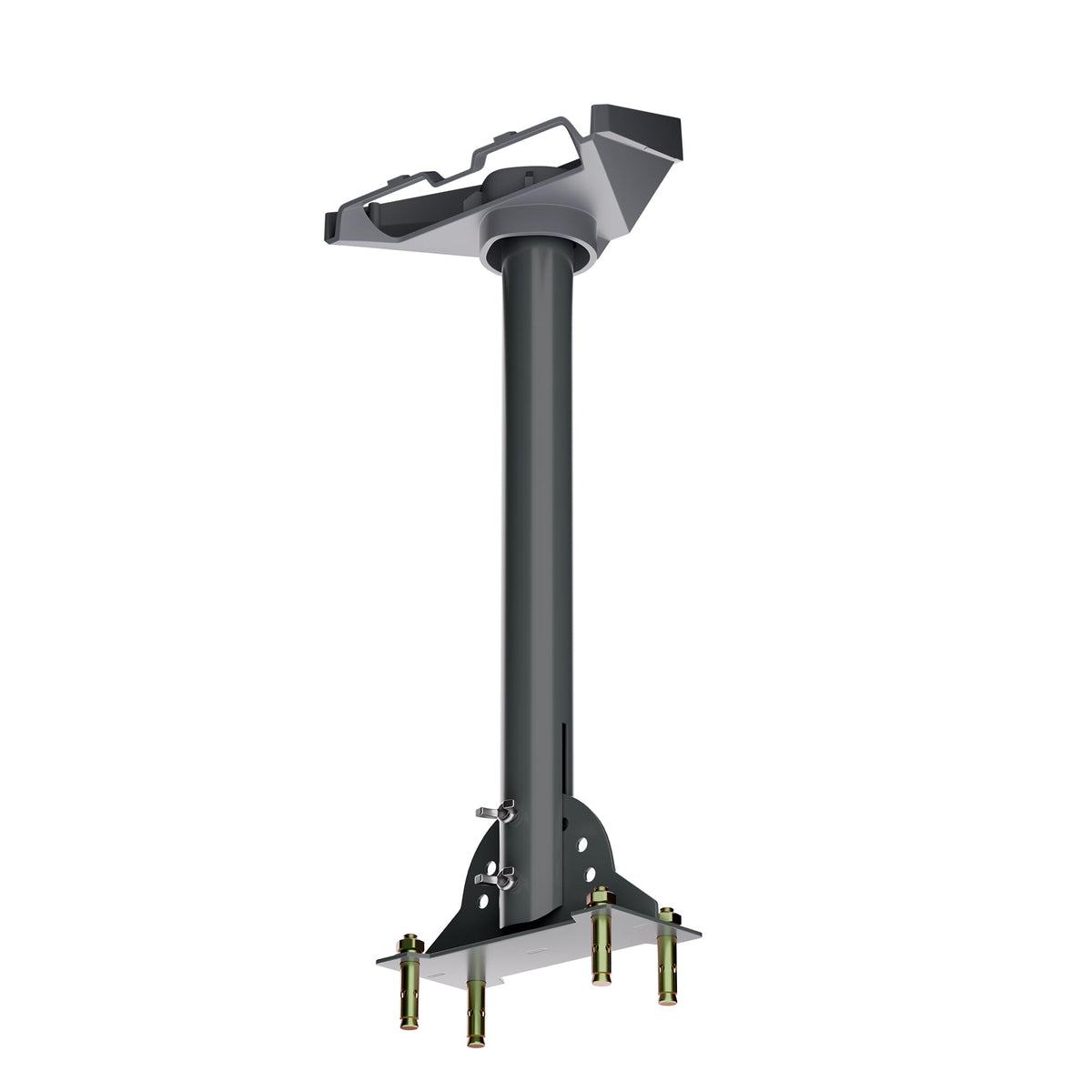 EAZUSE mount beside 16-inch pole to show correct scale and installation fit