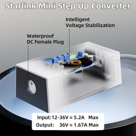EAZUSE step up converter closeup showing circuitry and boost function for stable power