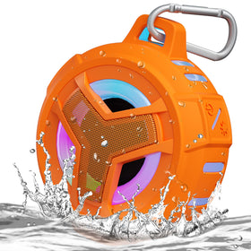 EBODA front view showcasing compact orange waterproof design and portability